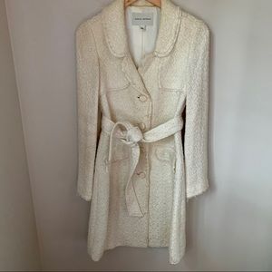 Banana Republic White Tweed Trench